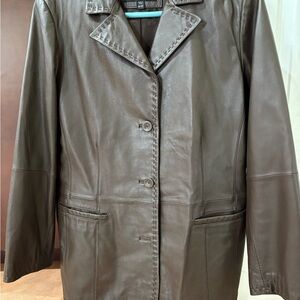 Avenue Dark Brown Leather Jacket